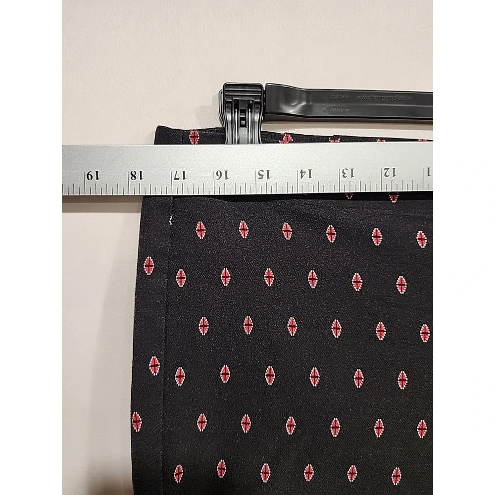 J. Jill Premium Bi Stretch Black Red Check Pants Womens 14, 36 Waist‎ 26 Inseam